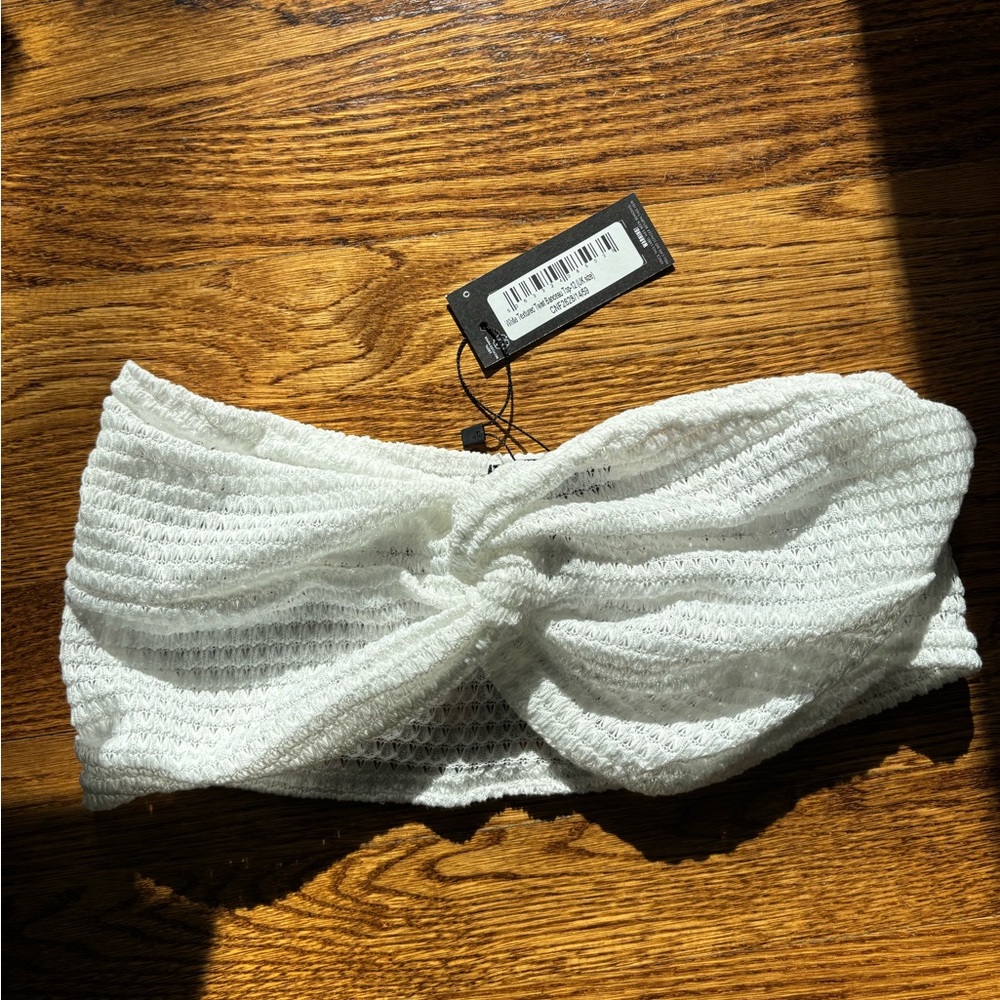 White Knitted Bandeau